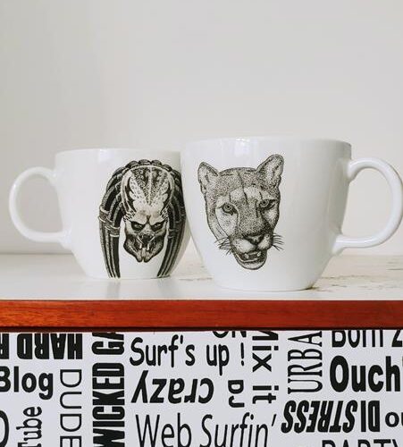 Predator Puma Kubek ręcznie malowany Rzecz - Pospolita Sztuka Użytkowa Dominika Burdyl